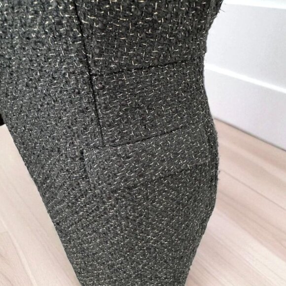 EUC Ann Taylor Black Shimmer Tweed Sheath Dress with Pockets | Size 10 Petite - Picture 6 of 11